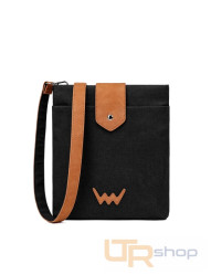 VIGO BLACK crossbody kabelka z odolného materiálu