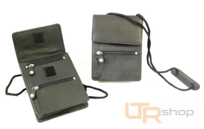 detail 6108 kožené pouzdro na doklady s popruhem