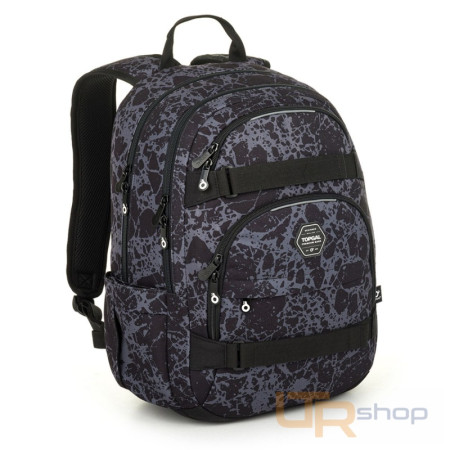 detail VIKI 25035 B studentský batoh s šedým vzorem Topgal