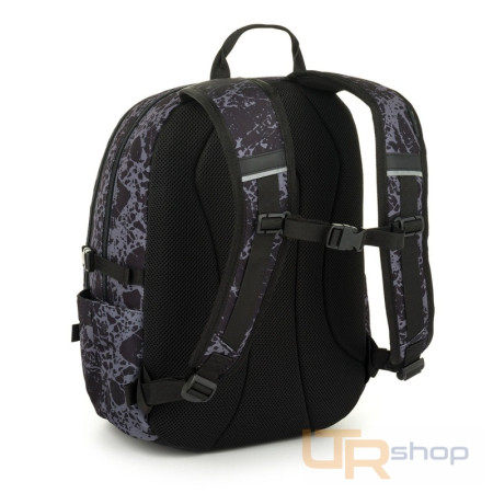 detail VIKI 25035 B studentský batoh s šedým vzorem Topgal