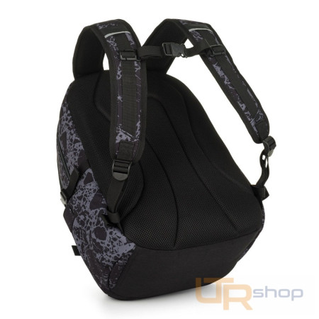 detail VIKI 25035 B studentský batoh s šedým vzorem Topgal