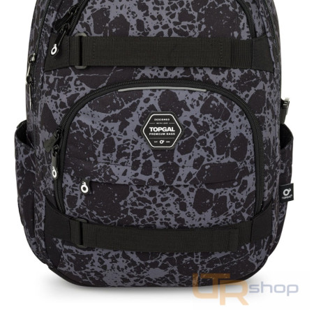 detail VIKI 25035 B studentský batoh s šedým vzorem Topgal