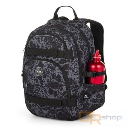 detail VIKI 25035 B studentský batoh s šedým vzorem Topgal