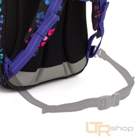 detail LORI 25074 školní batoh s neonovým leopardem