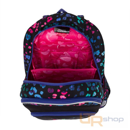 detail LORI 25074 školní batoh s neonovým leopardem