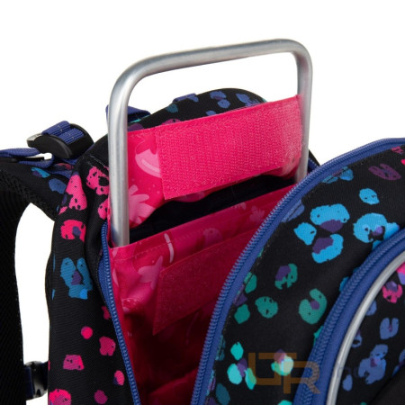 detail LORI 25074 školní batoh s neonovým leopardem
