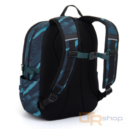 detail VIKI 25078 studentský batoh v modro-tyrkysovém designu Topgal