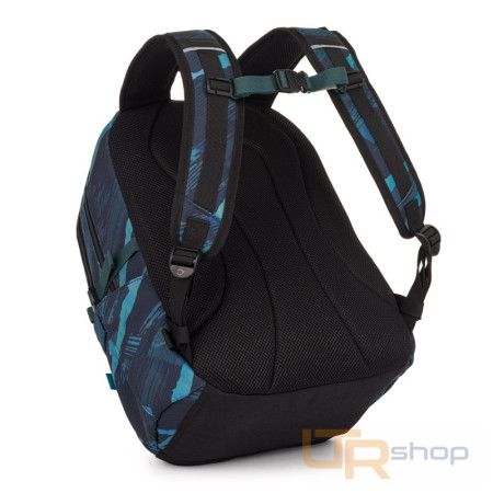 detail VIKI 25078 studentský batoh v modro-tyrkysovém designu Topgal