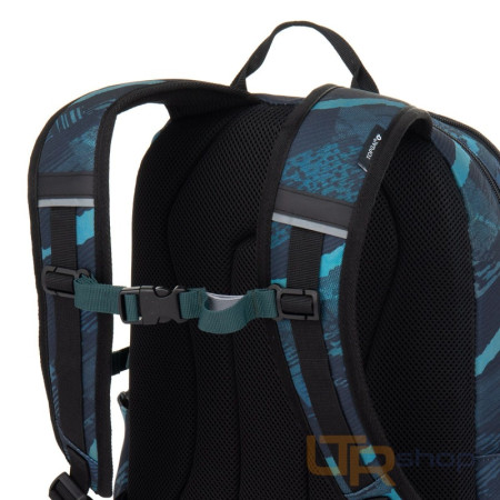 detail VIKI 25078 studentský batoh v modro-tyrkysovém designu Topgal