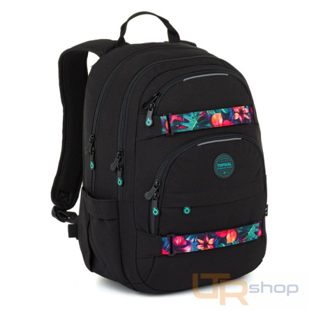 detail VIKI 26035 studentský batoh s tropickými popruhy Topgal