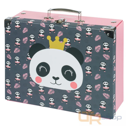 detail A-33181 skládací školní kufřík Panda s kováním BAAGL