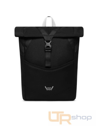 detail VEERLE BLACK prostorný roll-top batoh P13882 Vuch