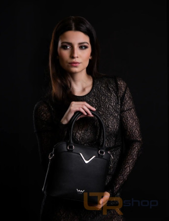 detail FOSSY GALA BLACK elegantní kabelka do ruky P14165